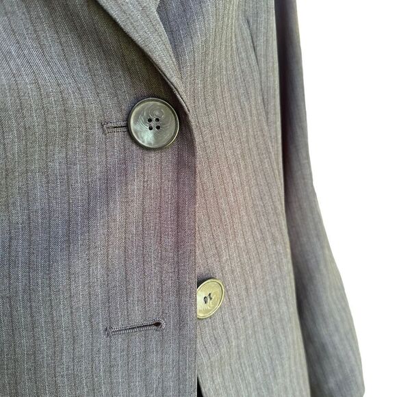 Vintage Le Suit Kasper Group Blue Striped Blazer - Picture 4 of 9